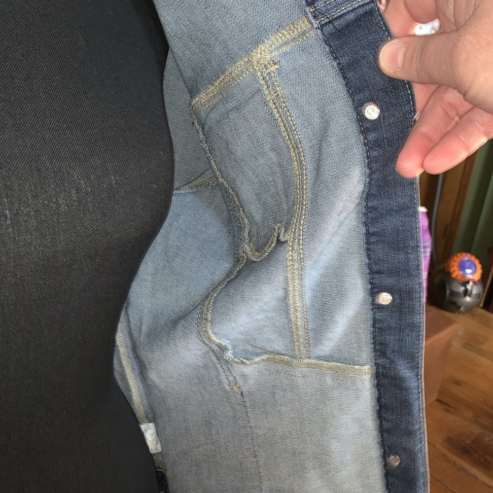 Lee Riders Jean Jacket Womens XS Indigo Blue‎ Casual Western - Picture 8 of 11